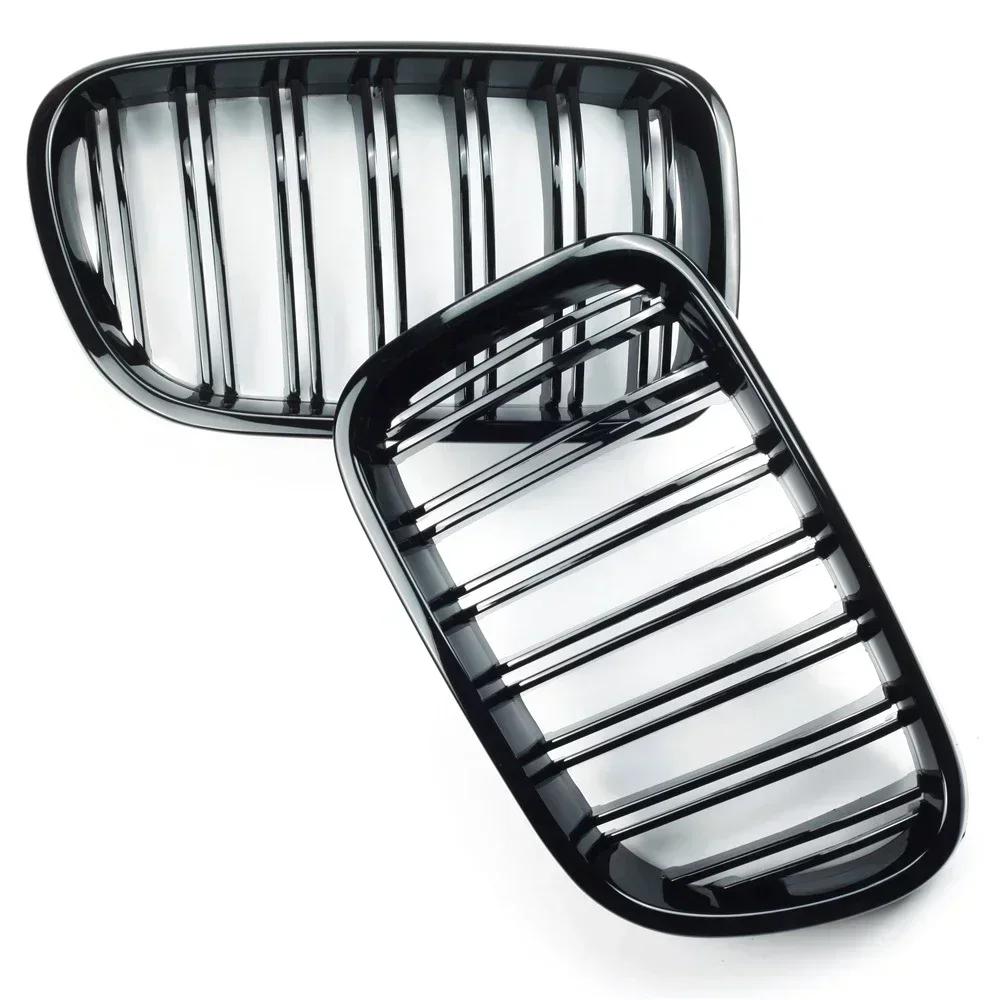 Pulleco 2pc Racing Grill Gloss Black Car Front Bumper Grilles For BMW X3 F25 2011-2013 Kidney Grille New Accessories Replacement