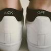 1Pair Black & White Women Mens Cute Letter Print Design Fucks Off Casual Knit Wool Funny Socks