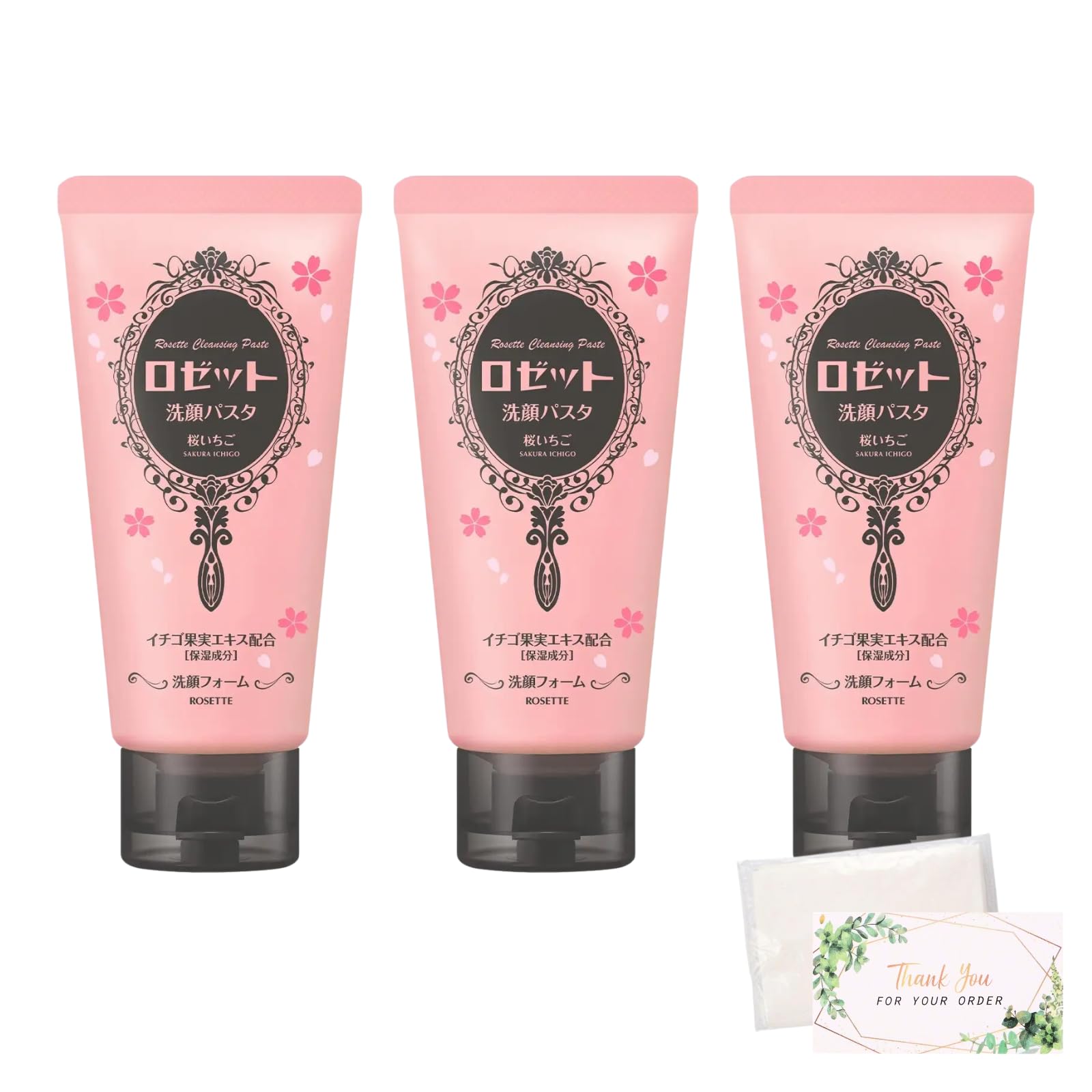 

Rosette Паста для умывания Sakura Strawberry Scent Очищающее средство для лица 120 г x 3 Набор Бонус [Оригинал в комплекте]