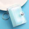 Mini Scrapbook Keychain 24-Pockets Photo Pictures Keychain Clear Key Ring Binder For Kids Wallet Backpack Adults Men Women