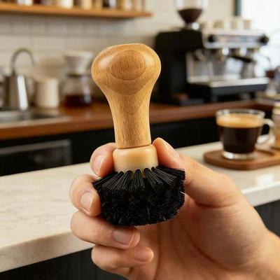 Coffee Brush Cleaner Solid Wood Portafilter Basket Cleaning Barista Dusting Tools Espresso Machine Accessories Home Cafe Goods