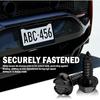 4PCS Car License Plate Screws Set with Nylon Inserts,Heavy Duty Front & Rear License Plate Bolts for Securing Number Plates,Anti-Rust Car Plates