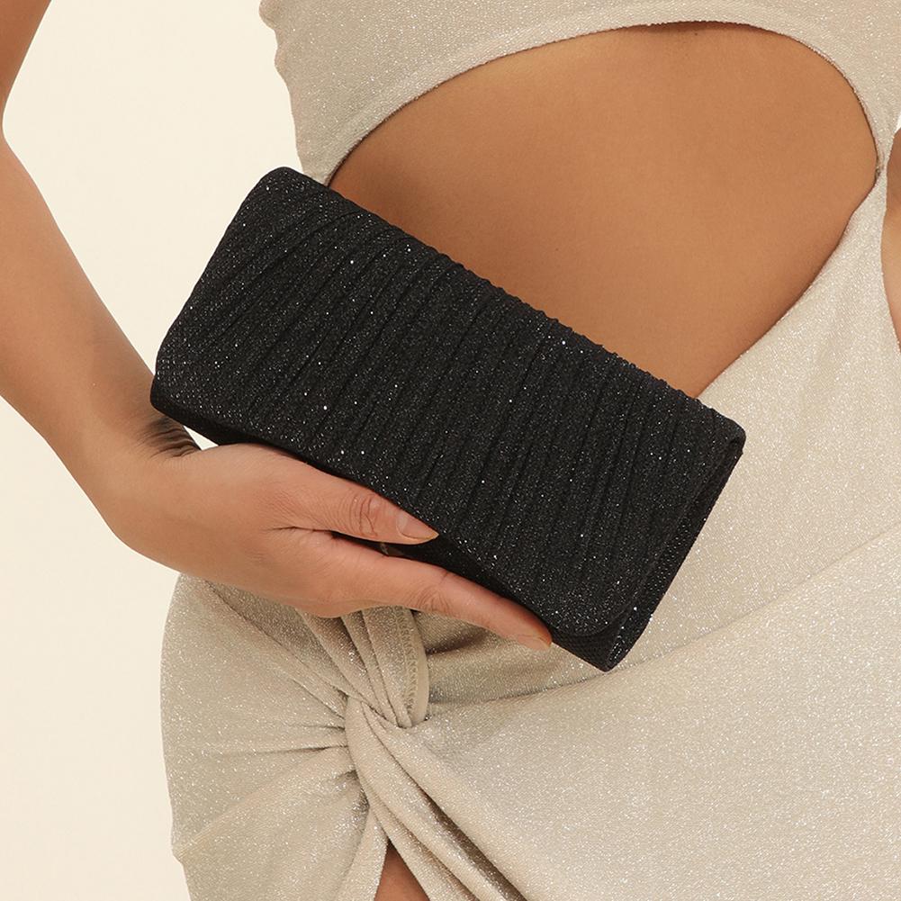 Women Shiny Crossbody Bag Elegant Shiny Shoulder Bag Fashion Sparkle Clutch Bag Chic Cocktail Wedding Clutch