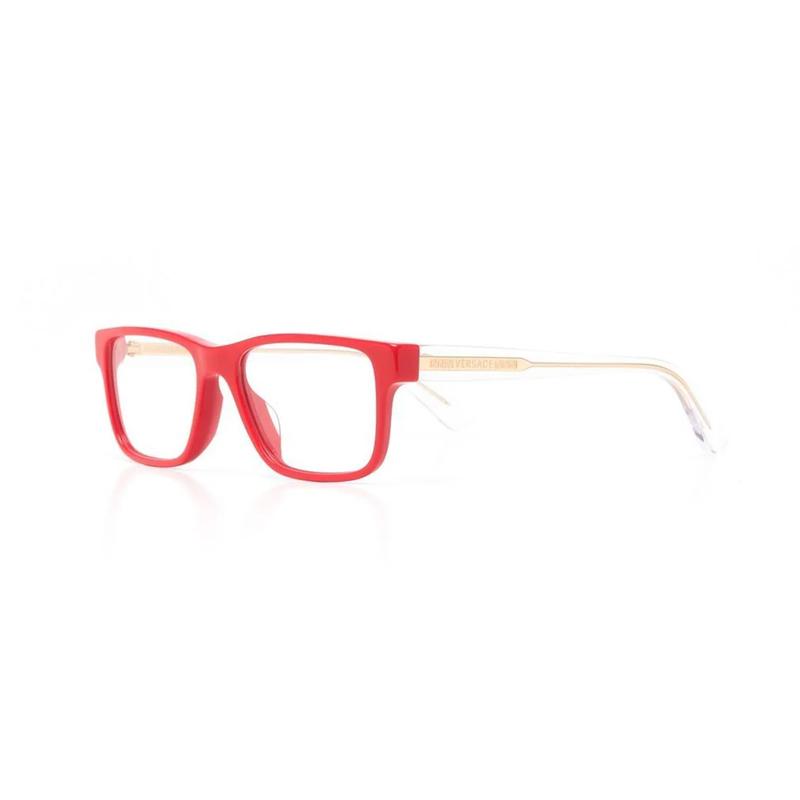 Versace Logo letter decorated temples, acetate fiber, irregular shape, optical frame, children s style, red 5695667 VK3324U5065-Red F