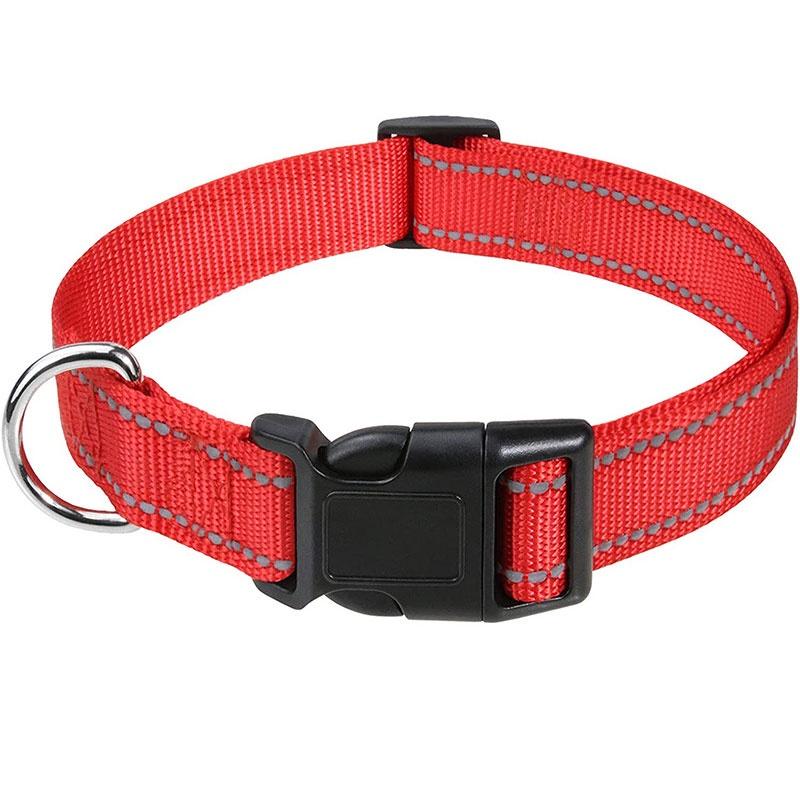 Durable Reflective Neoprene Dog Collar Available In 12 Vibrant Colors And 5 Sizes