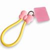 Clip Snap Design Silicone Wrist Strap Bow-knot Style Key Chains Accessory Phone Lanyards  for Women