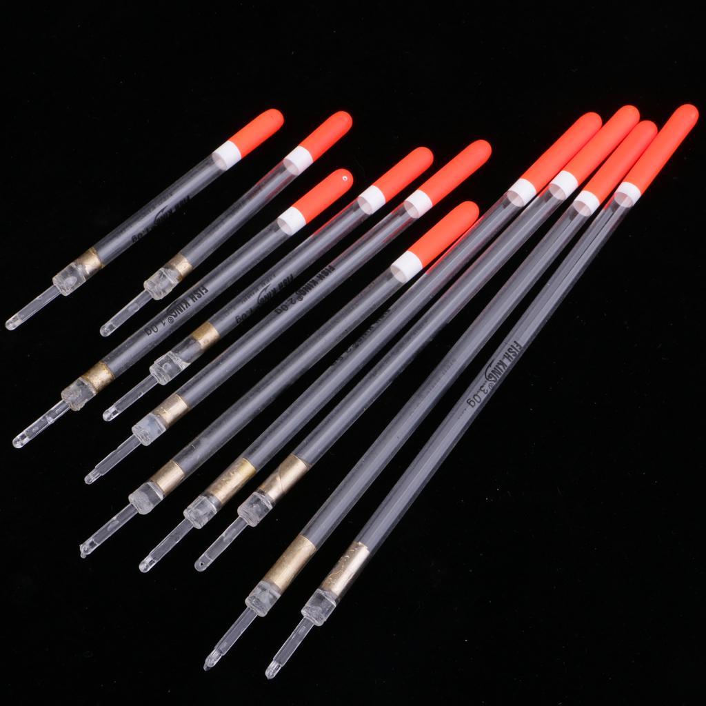 10pcs Rock Fishing Buoy Flotteurs de pêche en plastique Set Crystal Waggler 10pcs Rock Fishing Buoy Flotteurs de pêche en plastique Set Crystal Waggler