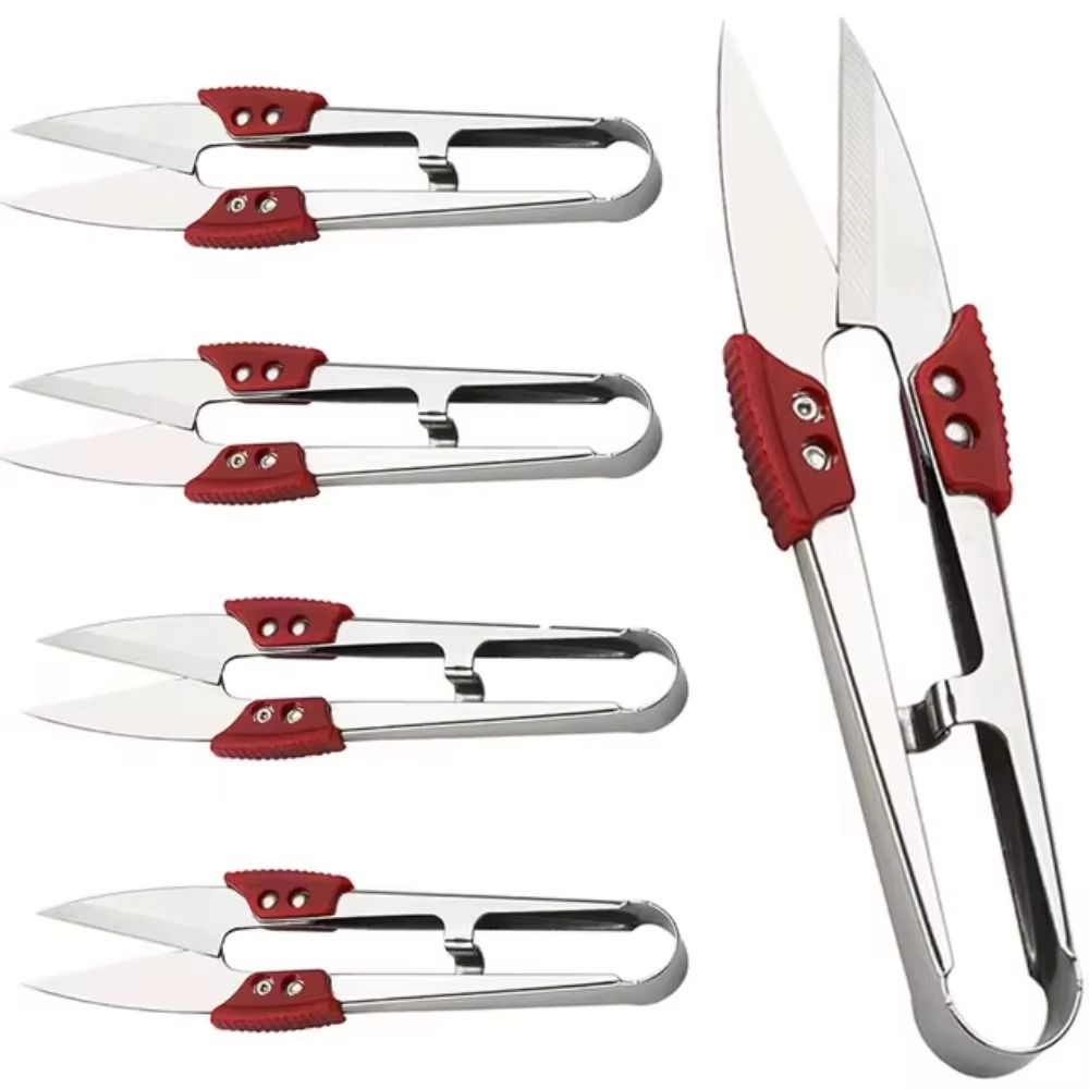 Stainless Steel U Thread Scissors Clippers Fabric Cutting Sewing Scissors Precision Cutting Sharp Blades Yarn Shears Craft Work