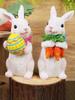 Easter Cartoon Rabbit Decor Resin Cute Bunny Statue Farmhouse Animal Rabbit Craft Gift for Boys Girls