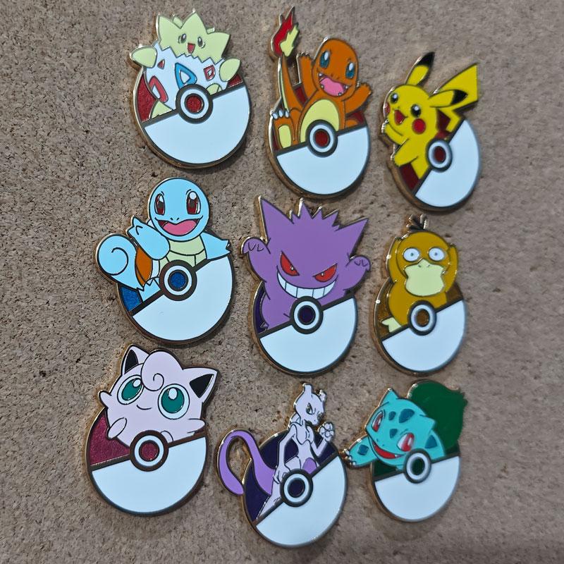Pokemon Hard Enamel Pins Cute Anime Games Lapel Pins Women Men Brooch for Clothes Cute Badge Metal Jewelry Accessories Fans Gift
