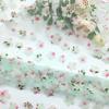 100X130cm 3D Floral Print Fresh Mesh Embroidery Fabric Dress Shawl Hair Accessorie Diy Sewing Supplies Crafts Fabric