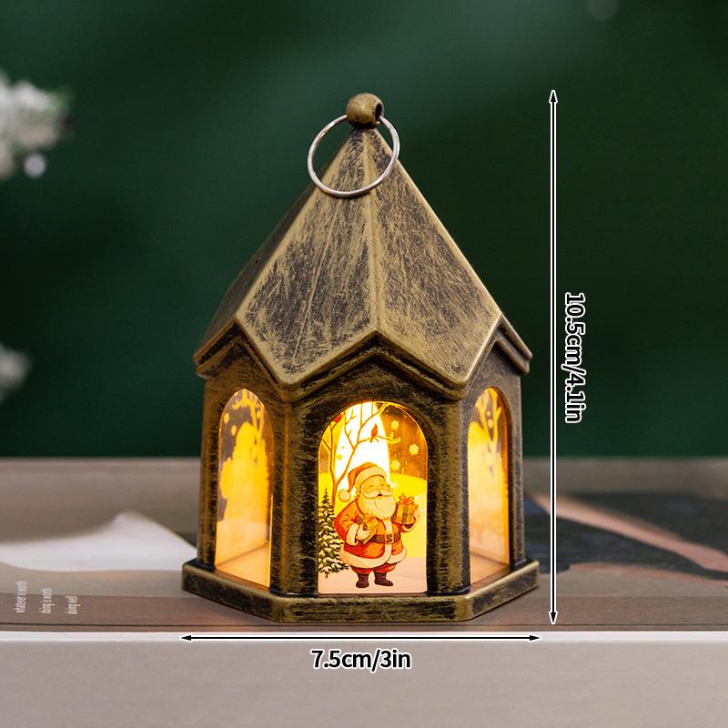 Glowing Snow House Tabletop Ornaments Christmas Led Night Lights Windows Display New Year Decorations Festival Atmosphere