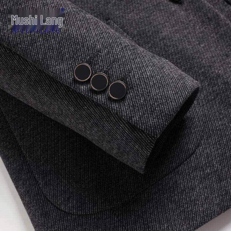 Men's Wool Blend Suit Jacket with Duck Down Liner