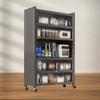Yunshuang Modern 2-Tier Kitchen Storage Cabinet with Doors