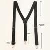 Adjustable Elastic Suspenders for Men Women 2.5cm Wide Adult Wedding Skirt Trousers Suspenders Accessories Goth Belt with Clip