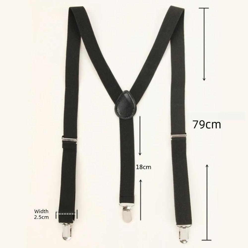 Adjustable Elastic Suspenders for Men Women 2.5cm Wide Adult Wedding Skirt Trousers Suspenders Accessories Goth Belt with Clip