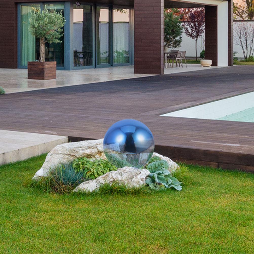 Stainless Steel Gazing Ball Polished Mirror Finish Reflective Garden Globe Decorative Outdoor Lawn Ornament for Photography Gift