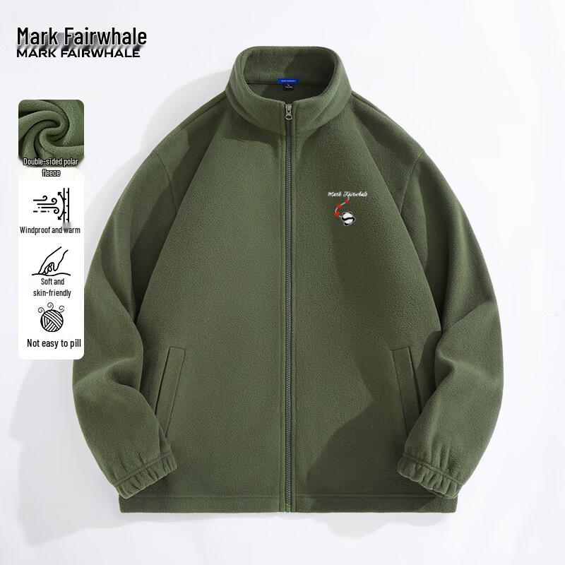 

Mark Fairwhale Men s Double-Sided Fleece Stand-Collar Jacket L