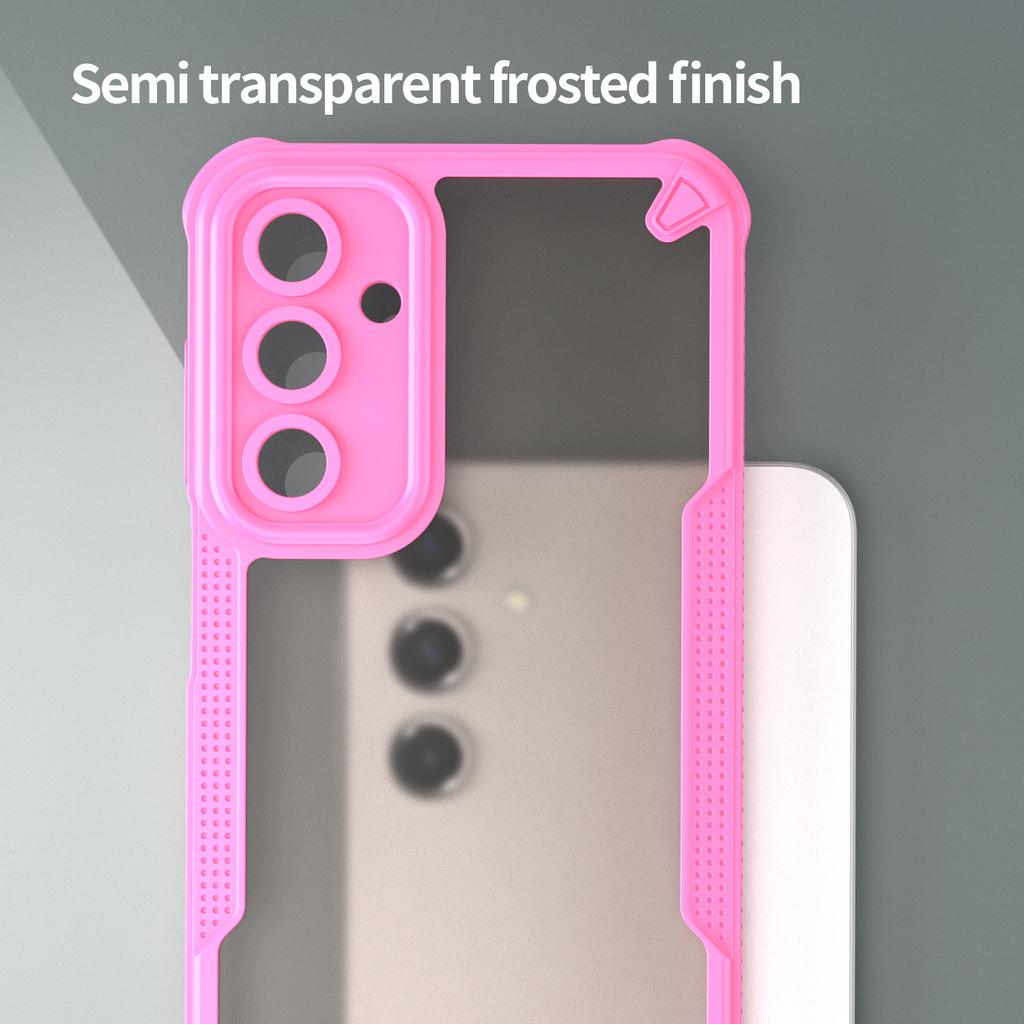 Armor Series For Samsung Galaxy A16 5G/4G Case PC+TPU Semi-Transparent Frosted Finish Protective Phone Cover