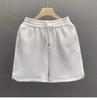 Men's Trendy White Diamond Pattern Shorts – Stylish Summer Home Wear