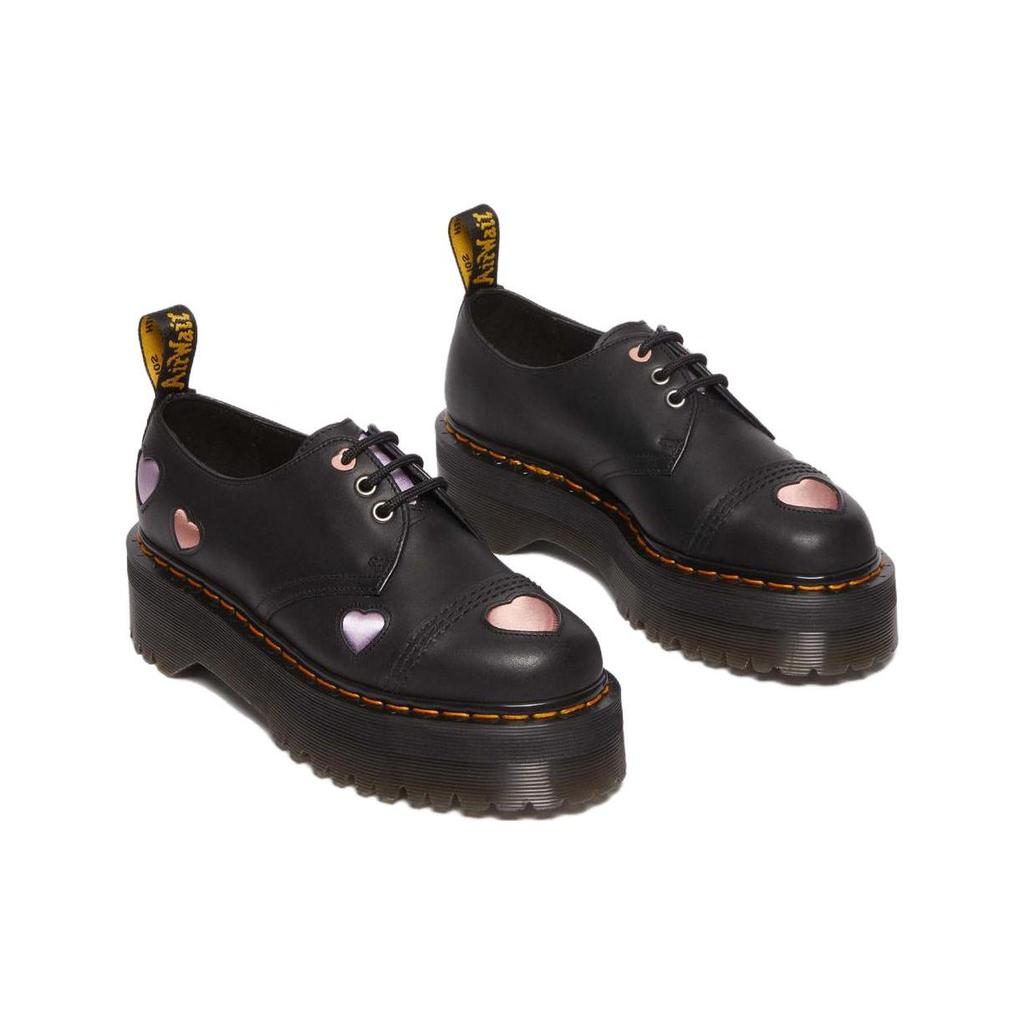 Dr. Martens Leather Comfortable Simple Casual Shoes 5cm Women Shoes Black 30604001