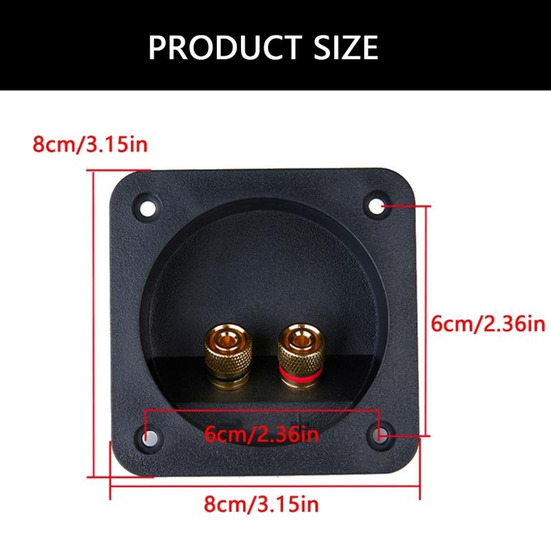 Two Binding Post Terminals Box For Subwoofer And Speaker Connection With Gold Plateds Contacts And AntiVibration Base