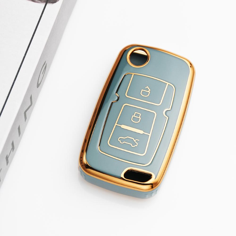 TPU Remote Keyless Shell for Geely Emgrand EC715 EC718-RV GC5 GC6 EC8 SL EU 7 EC7 EC715 EC718 EC7-RV Car Folding Key Case Cover