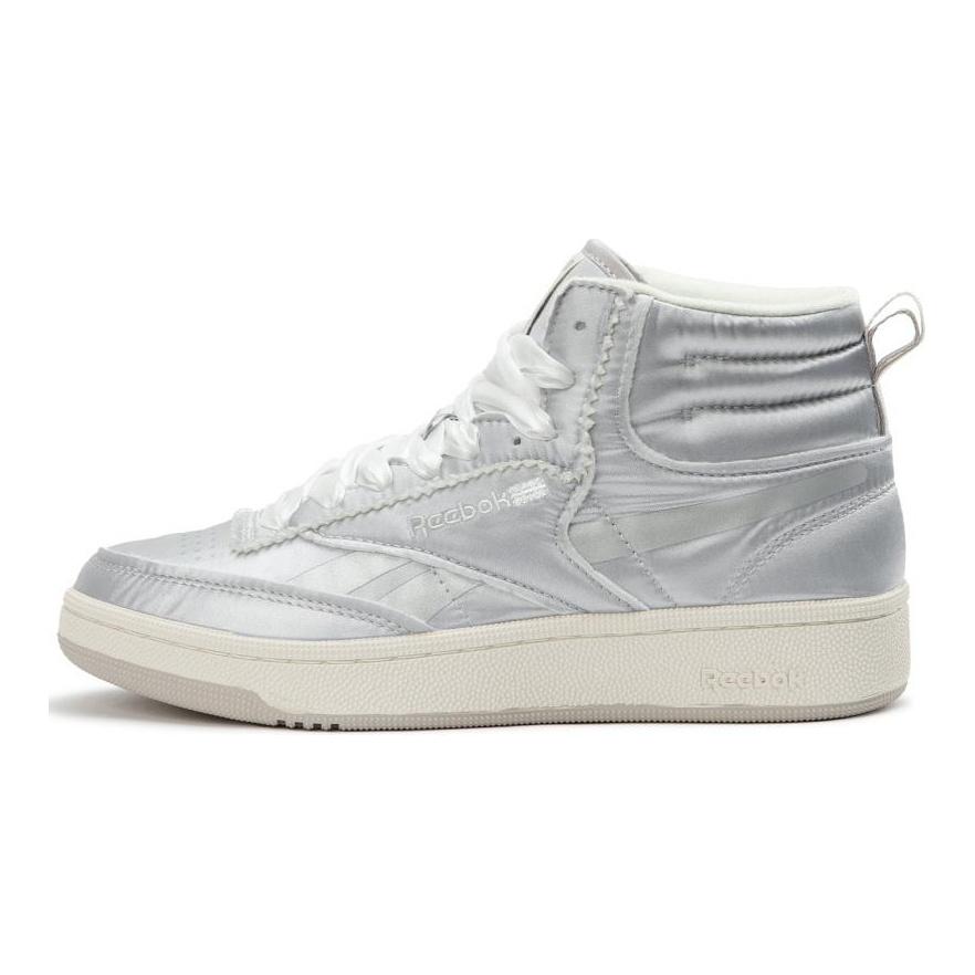 Reebok Mid Top Skateboard Shoes Unisex Silver Gray Sneakers 24FRC909U4GG8