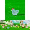 Cute Luminescent Resin Chicken Figurine Garden Ornament In Eight Colors