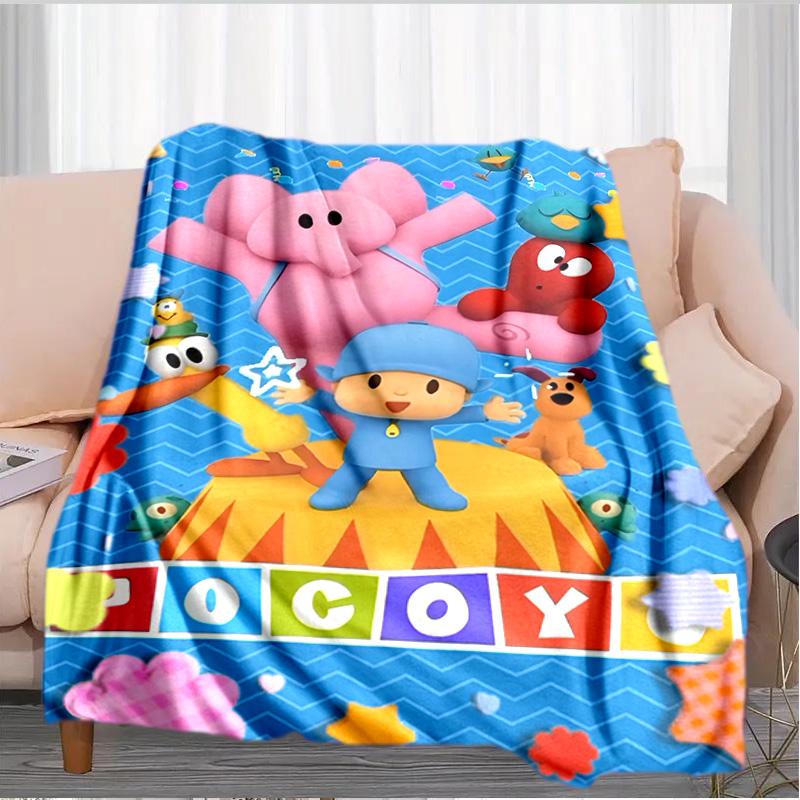 Coperta Avventura Colorata di Pocoyo Adatta per Divani, Letti, Uffici e Campeggio - Regalo Perfetto per Halloween Natale