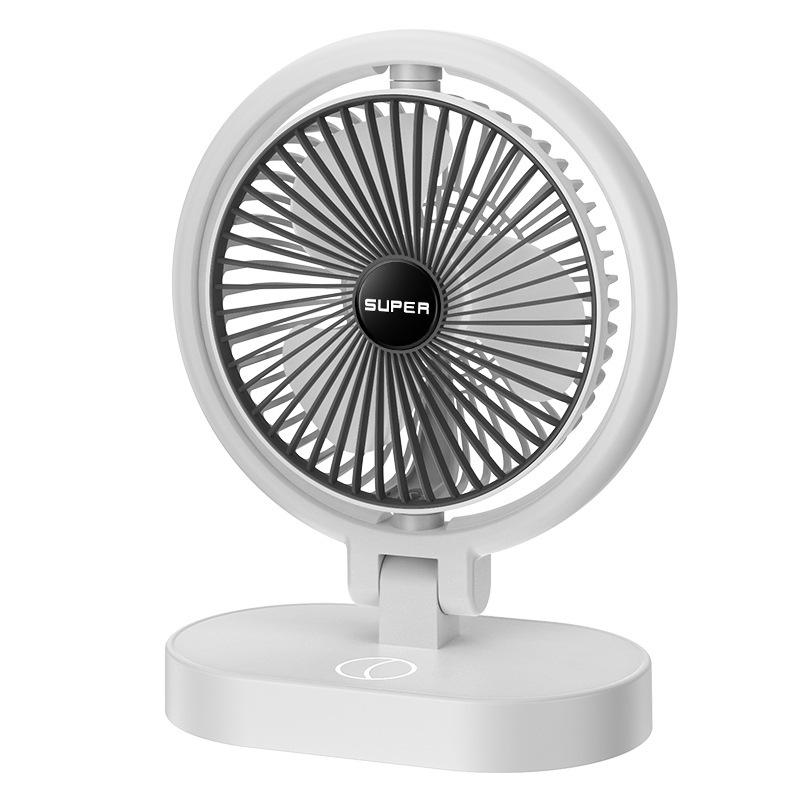 2024 USB Desktop Fan with Rotatable Light & Vanity Fill O-Shaped Light Fan
