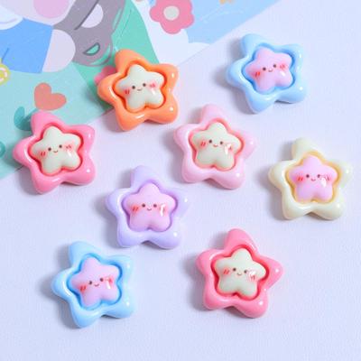 Niedlicher Stern Glänzend Cartoon Harz Haarspange Schmuck DIY Zubehör