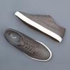 Spring Men's Korean Style Trendy Low-Top Leather Shoes: Waterproof, Versatile, Breathable, Casual Skate Shoes.