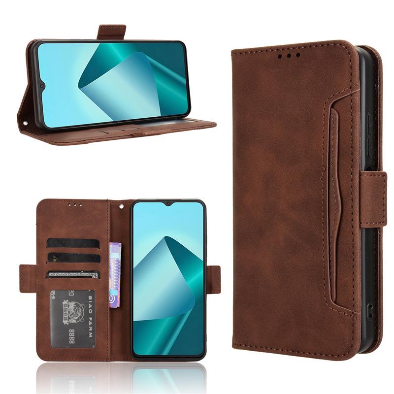 Wiko T20/U20/U10 Leather Flip Case with Multi-Card Slots | Skin-Feel Finish
