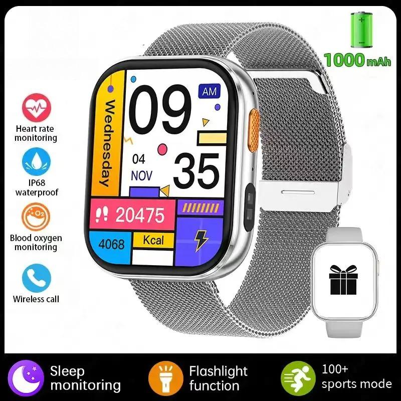 outdoor sports smartwatch,2.04 high-definition large screen,1000mAh large battery, ultra long battery life,holiday gift