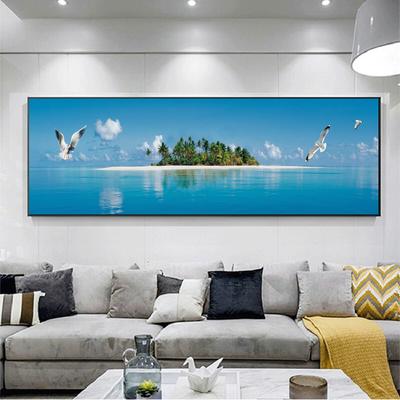 Landscape Blue Sea Wave Canvas Painting Animal Bird Seagull Posters and Prints Wall Pictures Living Room Home Decor No Frame No Frame