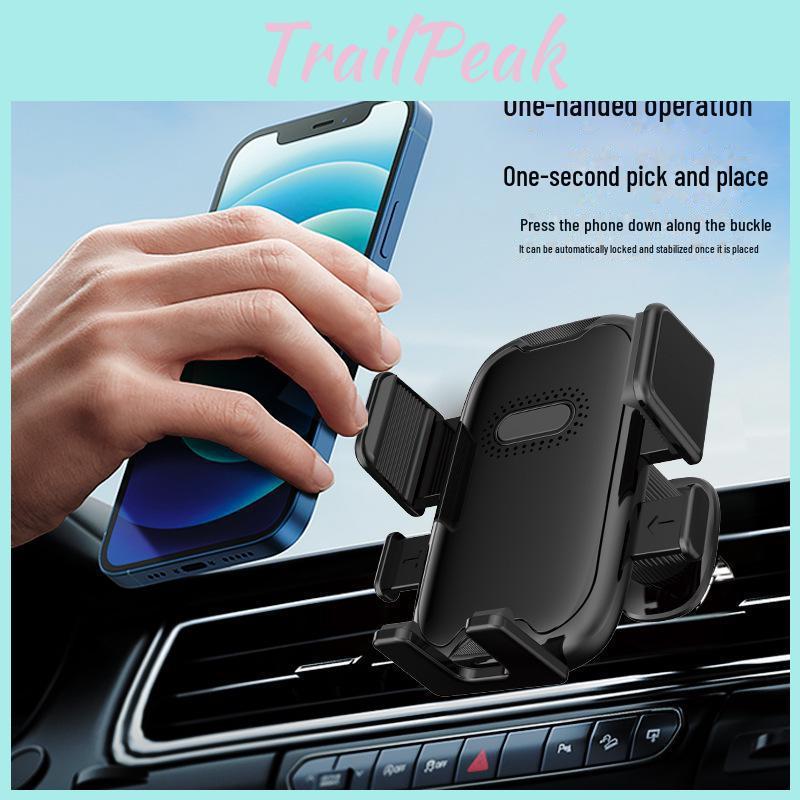 360° Car Antishake Rotating Phone Holder With Inverted Hook For Air Vents