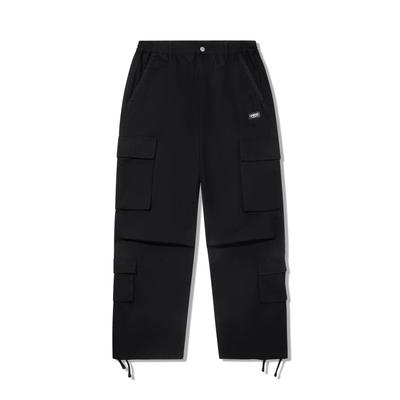 Li Ning Solid Color Mid Waist Breathable Versatile Loose Casual Pants Men Bottoms Black AKXV311-1
