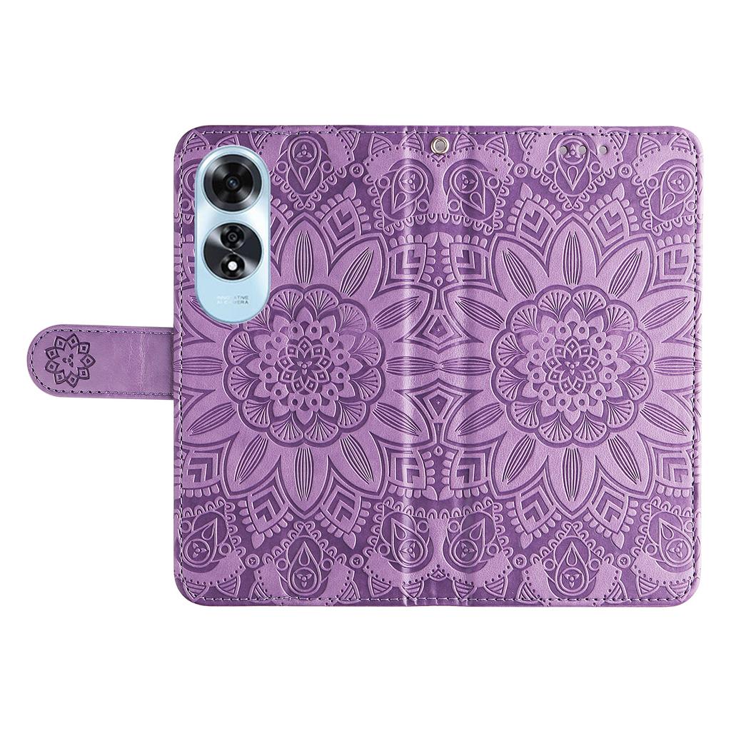 For Oppo A60 4G Case Sunflower Leather Flip Cover Card Holder Stand Cell Accessories