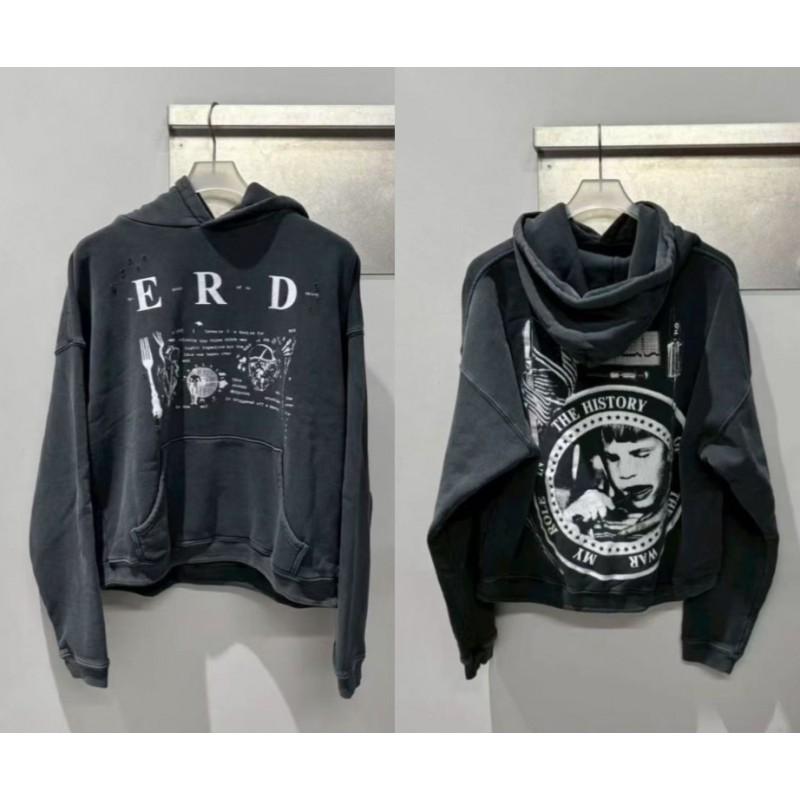 Vintage West Coast Hooded Zip-Up Sweatshirt With Sanskrit Script Print Relaxed Fit Cotton Pullover Men