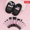10Pcs Mini Makeup Brush Set with Storage Bag, Portable Travel Goods, Loose Powder Brush, Eyeshadow Brush, Concealer Brush Professional Makeup Brush