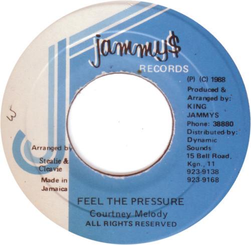 

7-дюймовая пластинка COURTNEY MELODY Feel The Pressure NONE Jammys Records 1988 Ямайка Регги Ска Даб Б/у