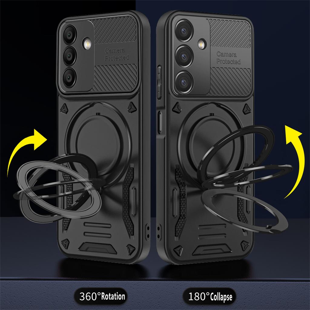 Armor Magnetic Case For Samsung Galaxy A16 Camera Protection Ring Bracket Bumper Stand Holder Cover