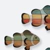 3 Pcs Wooden Tropical Fish Wall Art Coastal Hanging Clownfish Wall Decor Nautical