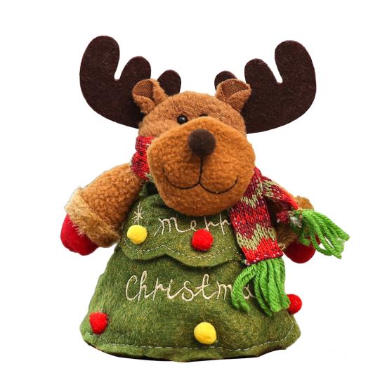 Yousheng 1/2/3Pcs Christmas Gift Bag Santa Claus Snowman Reindeer Design Festive Theme Xmas Candy Bag with 3D Embroidery Party Decoration