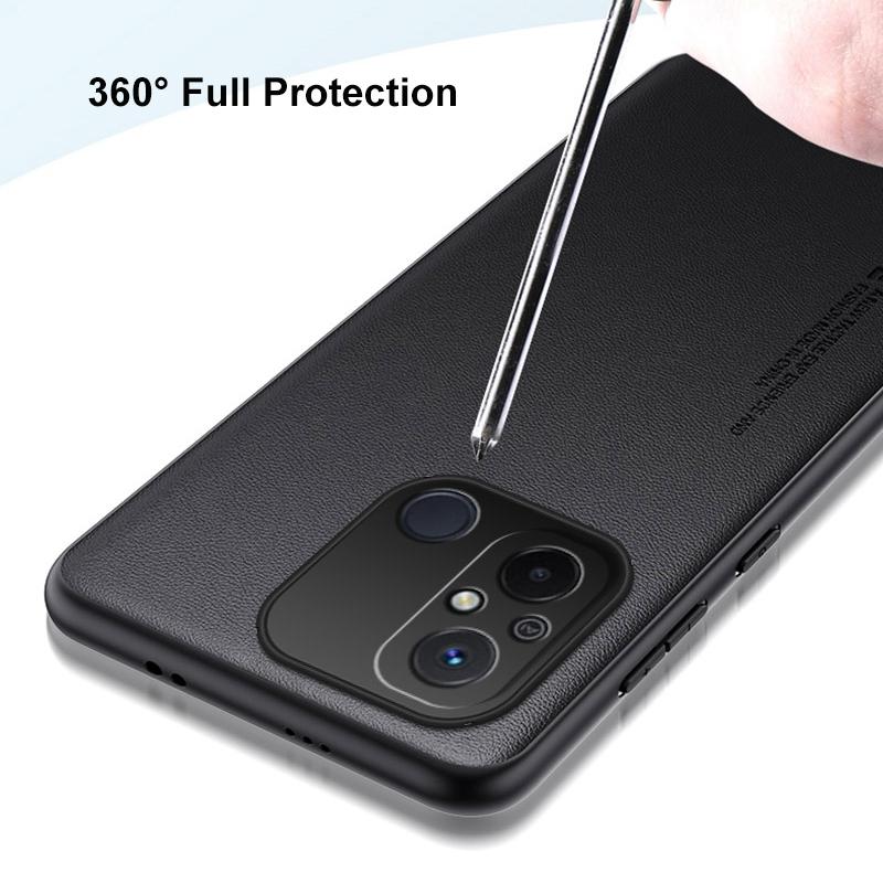 Luxury PU Leather Case For Xiaomi Redmi 12C 12 C Back Cover Matte Silicone Full Protection Phone Case For Redmi12C Redmi12 C 4G
