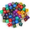 10PCS 16MM Square Dice with Numbers 1-6 Math Learning For Kids Adults Board Games Accessories and Classroom Activities