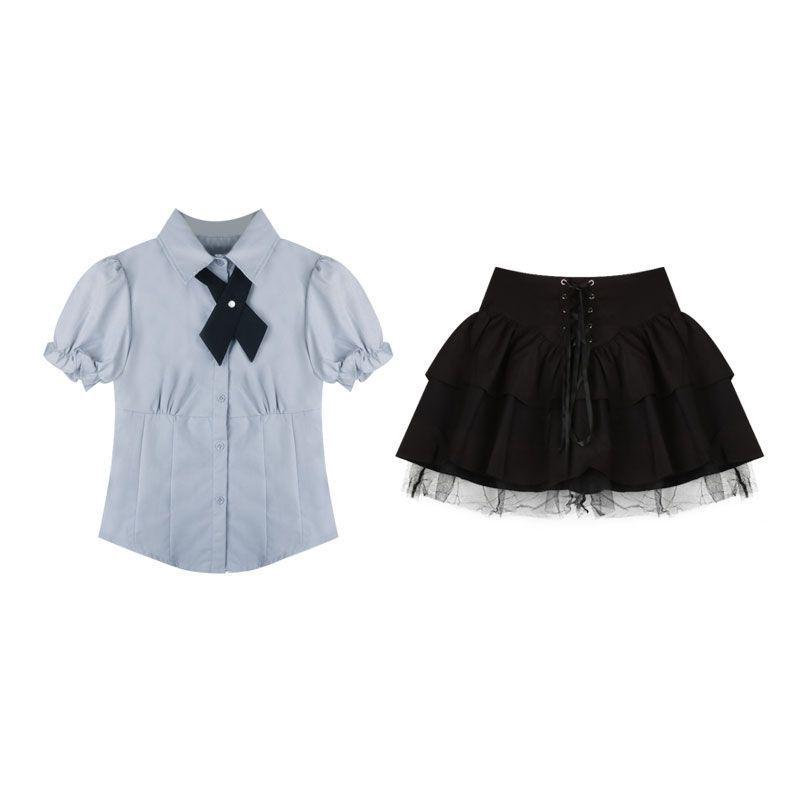 Petite Academy Style 3-Piece Set: Short Skirt, Midi Skirt, Summer Dress, JK Uniform Shirt