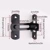 2x Sliding Door Lock Indoor Privacy Lock Wood Gate Barn Door for Latch Stainless Steel Flip Locks Heavy Duty Door Hasp F
