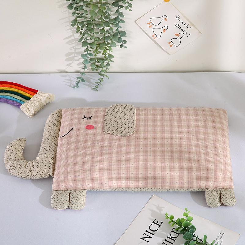 Lucky Elephant All-Cotton Breathable Buckwheat Pillow for Kids - Removable & Washable Pillow Core 35x60cm